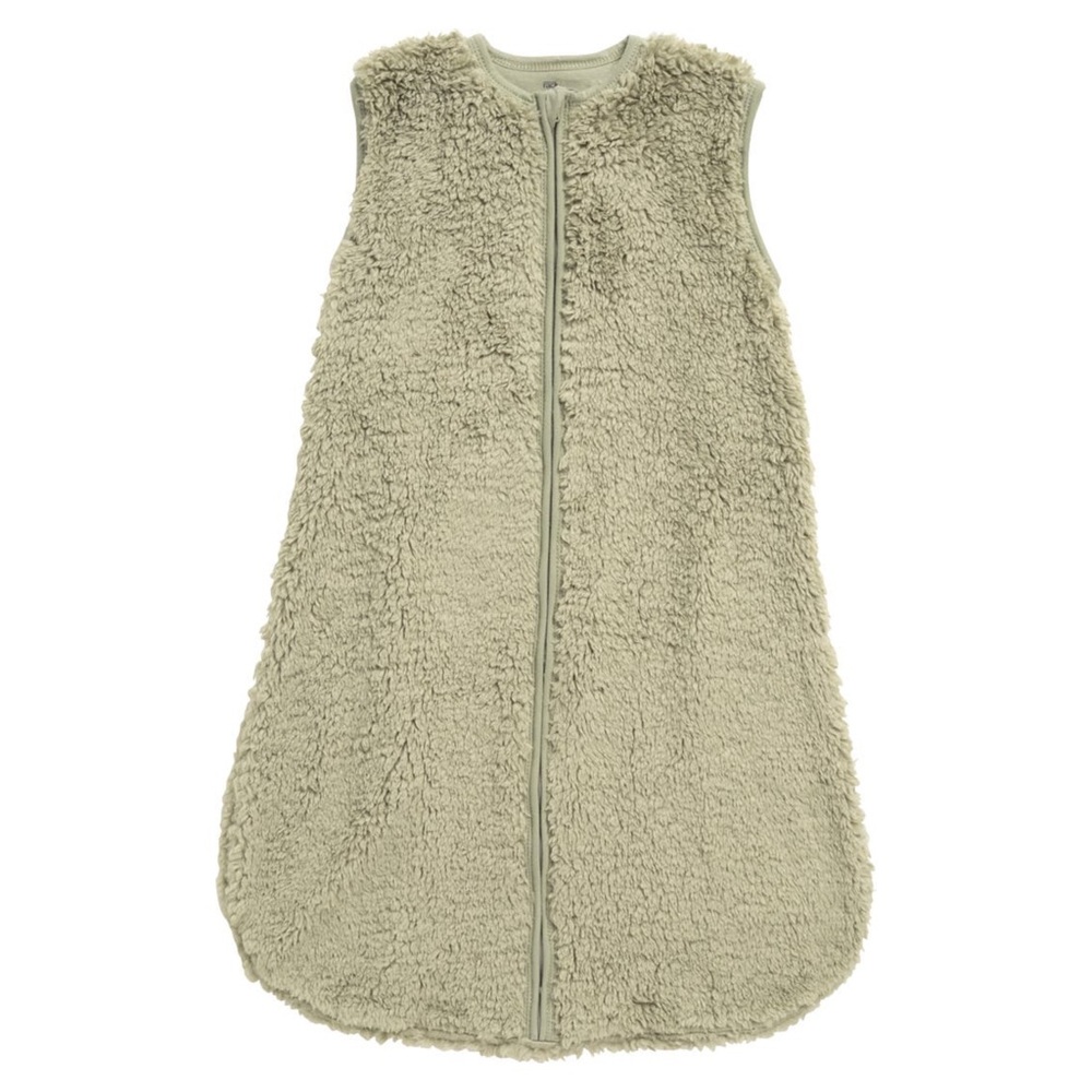 Harper Canyon Faux Shearling Fleece Wearable Blanket in Green Seagrass